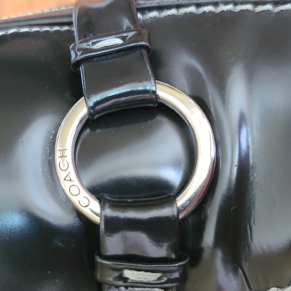 Coach sz 7 black Ines Spazzolato Block Heels - Picture 9 of 14